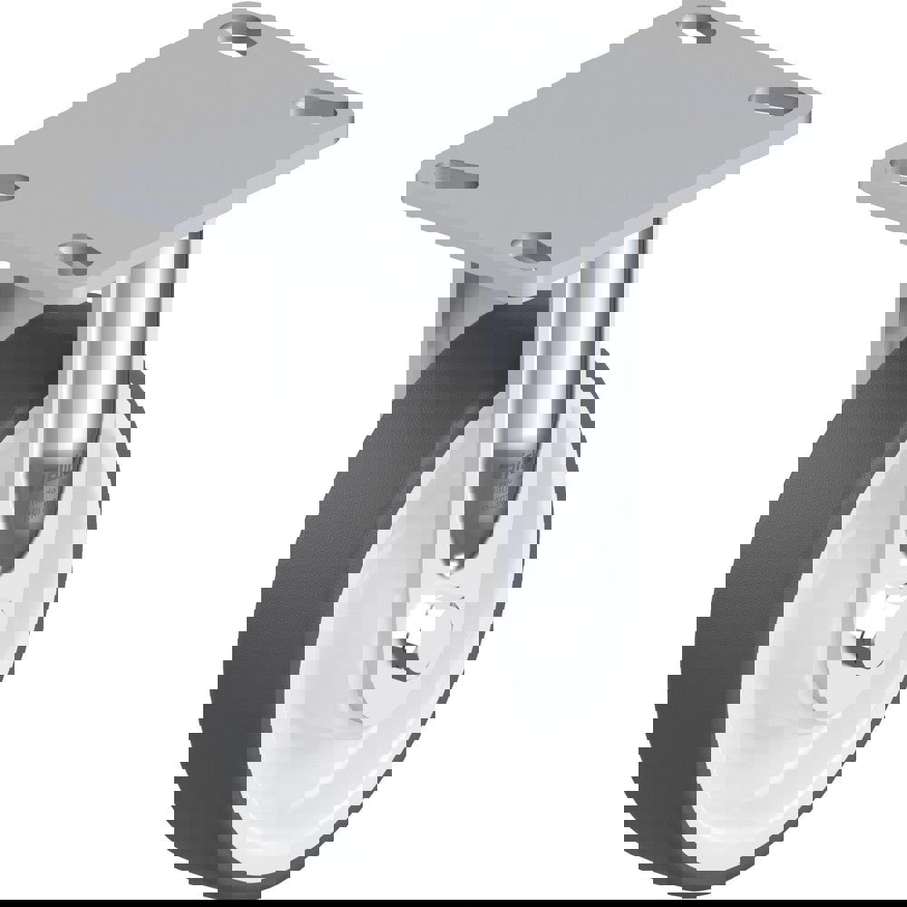 Top Plate Casters; Mount Type: Plate ; Number of Wheels: 1.000 ; Wheel Diameter (Inch): 5 ; Wheel Material: Rubber ; Wheel Width (Inch): 1-1/4 ; Wheel Color: Gray