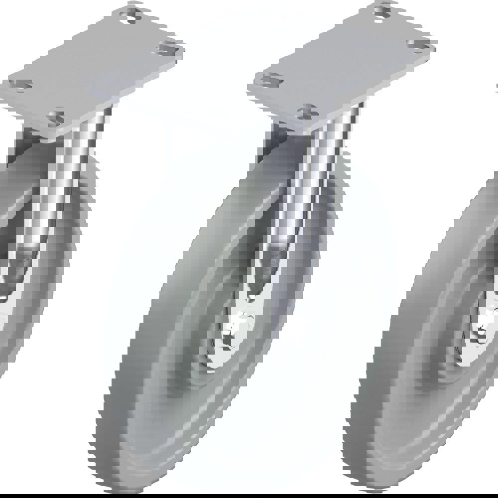 Top Plate Casters; Mount Type: Plate ; Number of Wheels: 1.000 ; Wheel Diameter (Inch): 3-1/8 ; Wheel Material: Polyurethane ; Wheel Width (Inch): 1-1/4 ; Wheel Color: Dark Gray