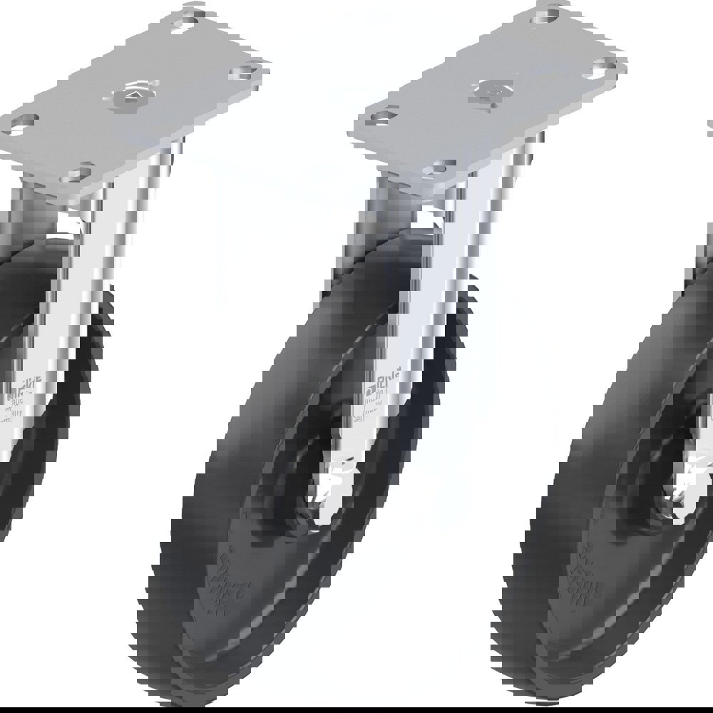 Top Plate Casters; Mount Type: Plate ; Number of Wheels: 1.000 ; Wheel Diameter (Inch): 4 ; Wheel Material: Rubber ; Wheel Width (Inch): 1-1/4 ; Wheel Color: Gray