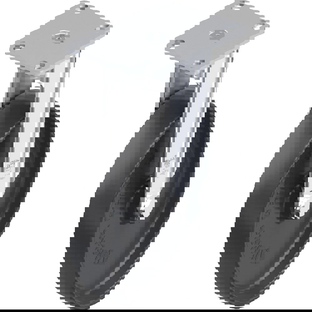 Top Plate Casters; Mount Type: Plate ; Number of Wheels: 1.000 ; Wheel Diameter (Inch): 5 ; Wheel Material: Rubber ; Wheel Width (Inch): 1-1/4 ; Wheel Color: Gray