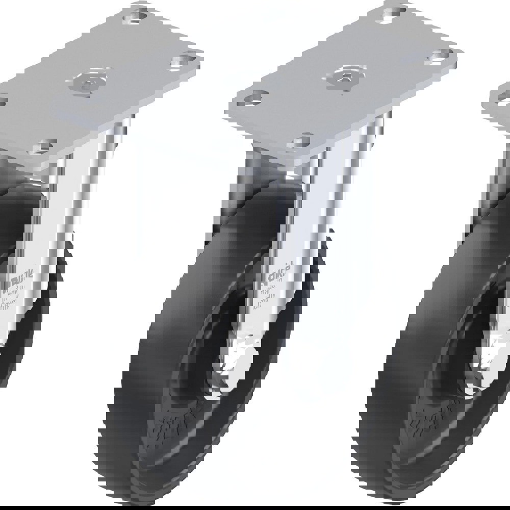 Top Plate Casters; Mount Type: Plate ; Number of Wheels: 1.000 ; Wheel Diameter (Inch): 5 ; Wheel Material: Rubber ; Wheel Width (Inch): 1-1/4 ; Wheel Color: Gray