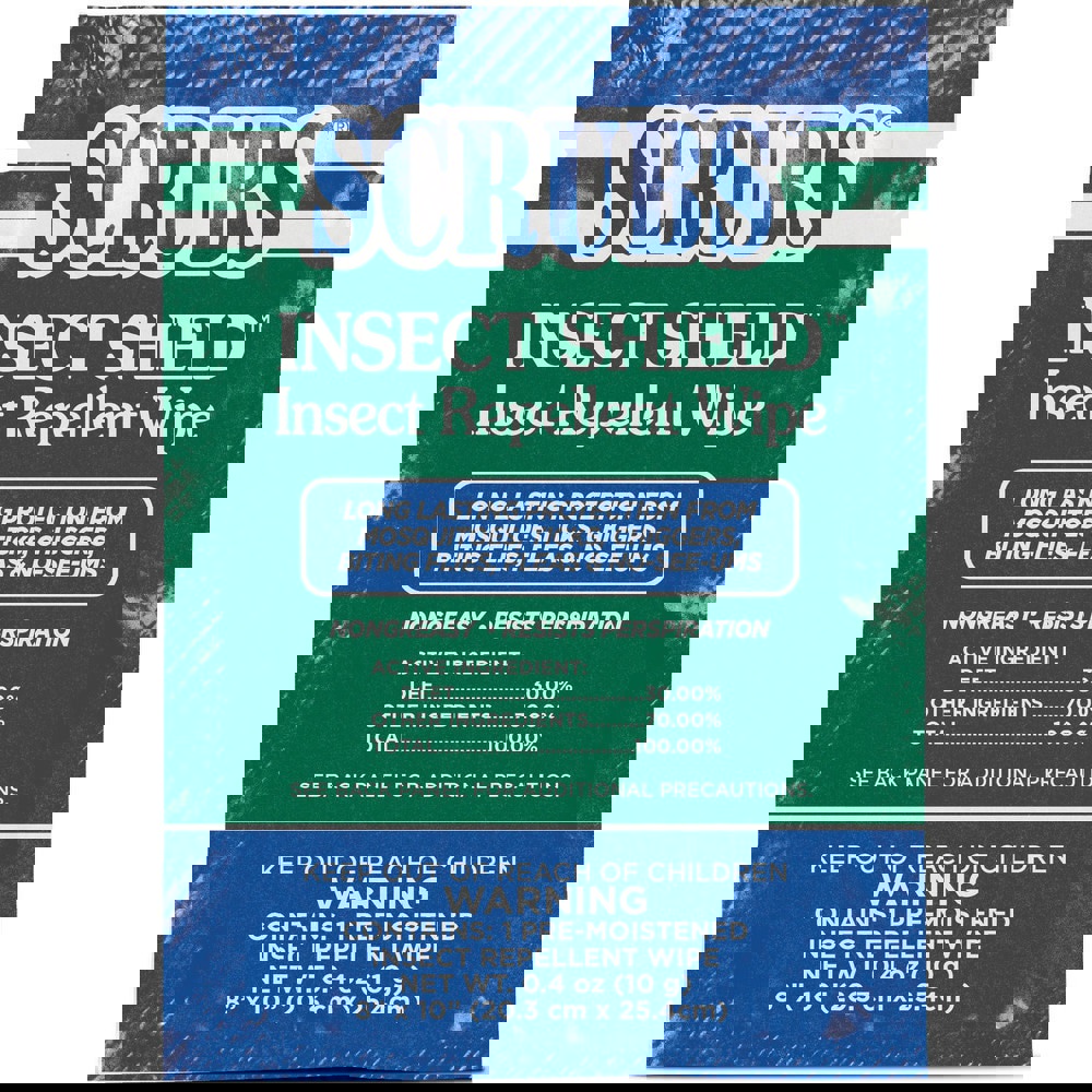 Personal Insect Repellents; Form: Treated Fabric; Wipe ; Targeted Pest: Biting Flies; Biting Insects; Chiggers; Flying Insect; Mosquitoes ; Active Ingredient: DEET ; Container Size: 10in ; Container Type: Packet ; Concentration: 30