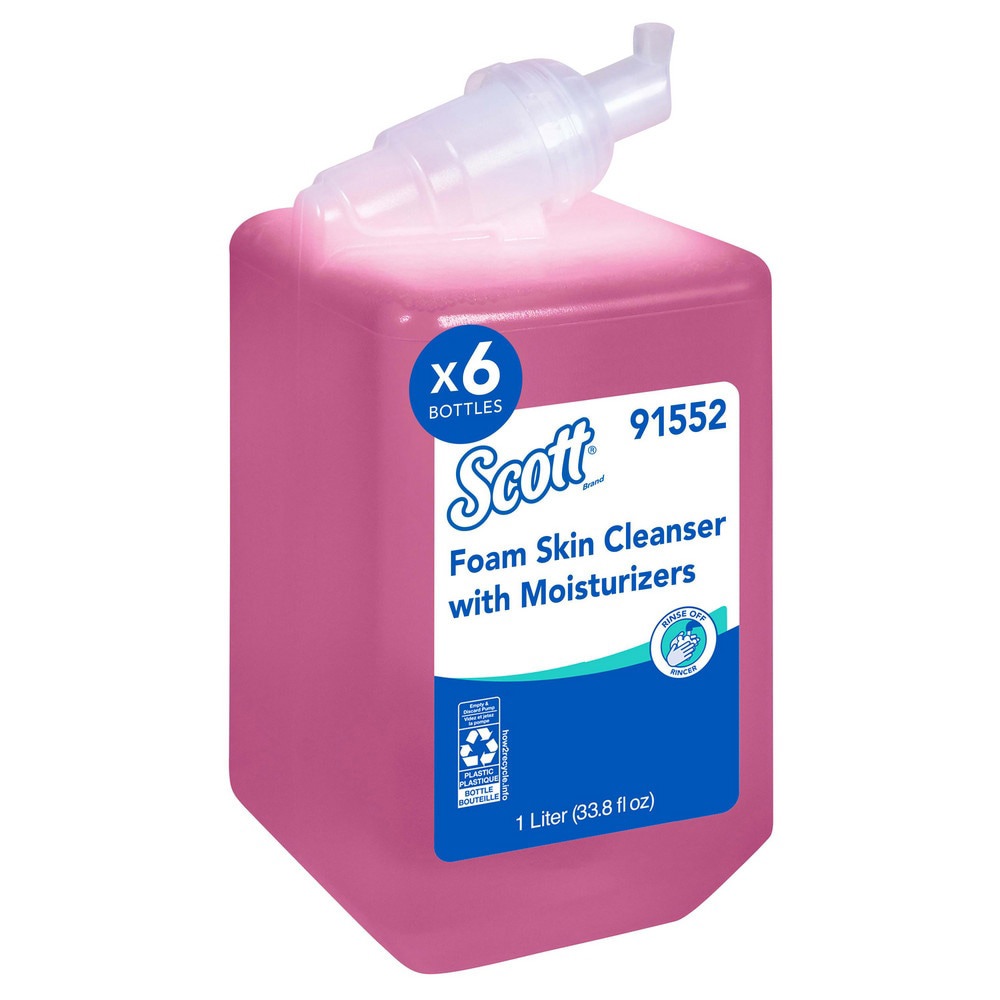 Foam Hand Soap with Moisturizers, 1.0 L Pink, Floral Scent Manual Hand Soap Refills for compatible Scott Essential Manual Dispensers