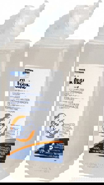 Antimicrobial Foam Skin Cleanser, 1.0 L Manual Hand Soap Refills, Clear, Unscented, 0.1% Benzalkonium Chloride