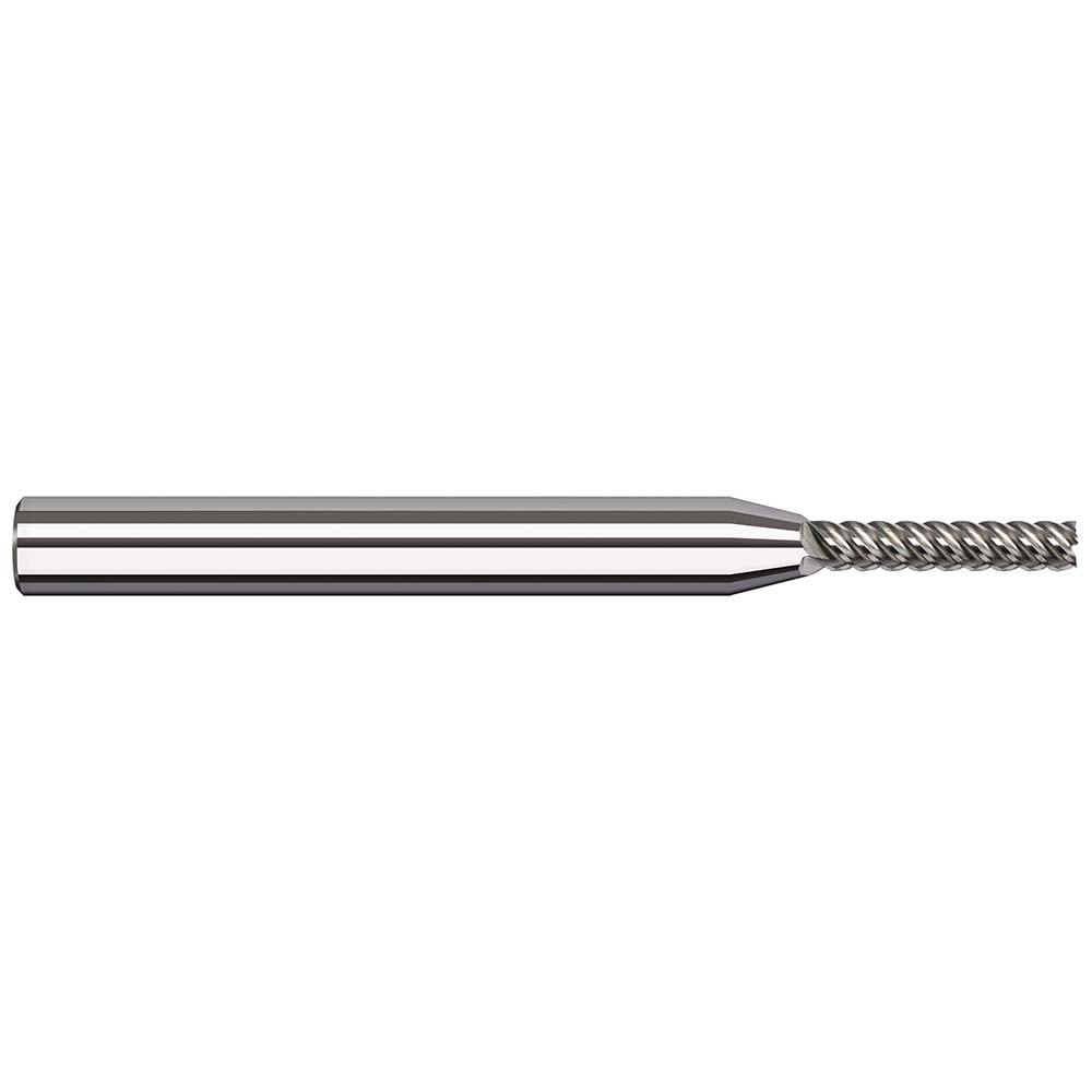 Square End Mill: 0.1181'' Dia, 0.5906'' LOC, 5 Flutes, Solid Carbide