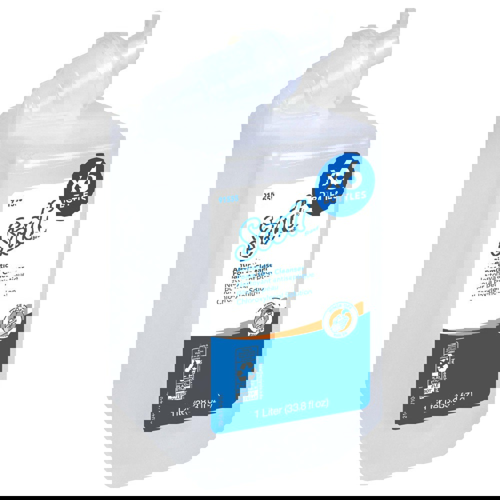 Antiseptic Foam Skin Cleanser, 1.0 L Manual Hand Soap Refills, Clear, Unscented, 1.75% PCMX, NSF E-2 Rated