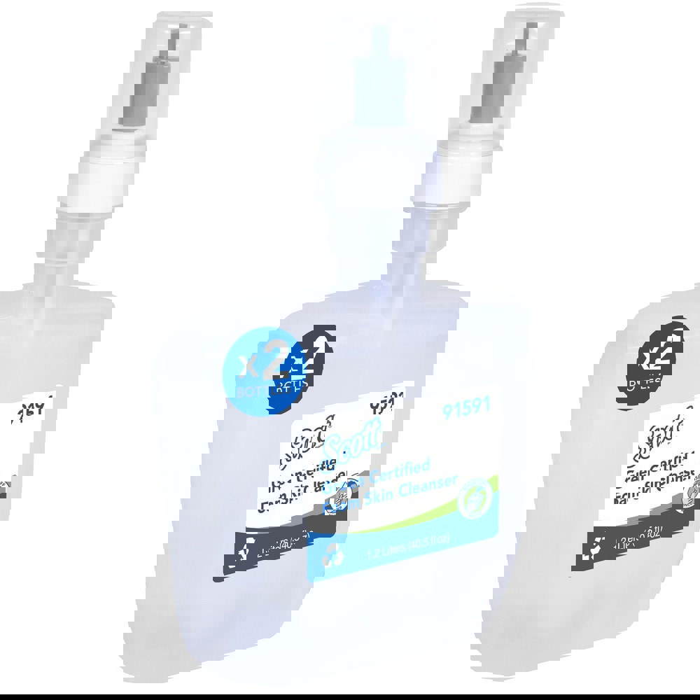 Green Certified Foam Hand Soap, 1.2 L Clear, Unscented Automatic Hand Soap Refills for Kimberly-Clark Professional ICON & Scott Pro Automatic Dispensers, Ecologo, NSF E-1 Rated