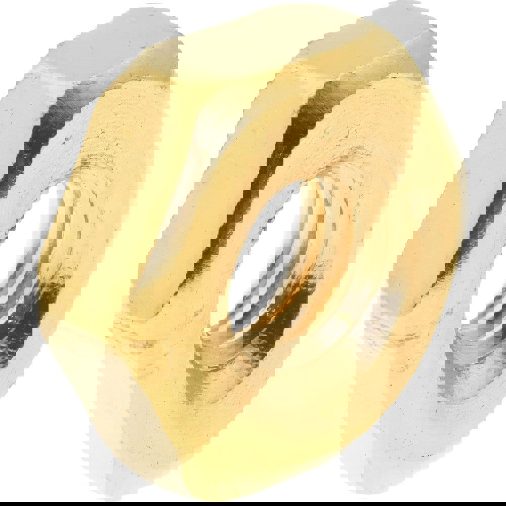 Hex Nut: #8-32, Brass, Uncoated
