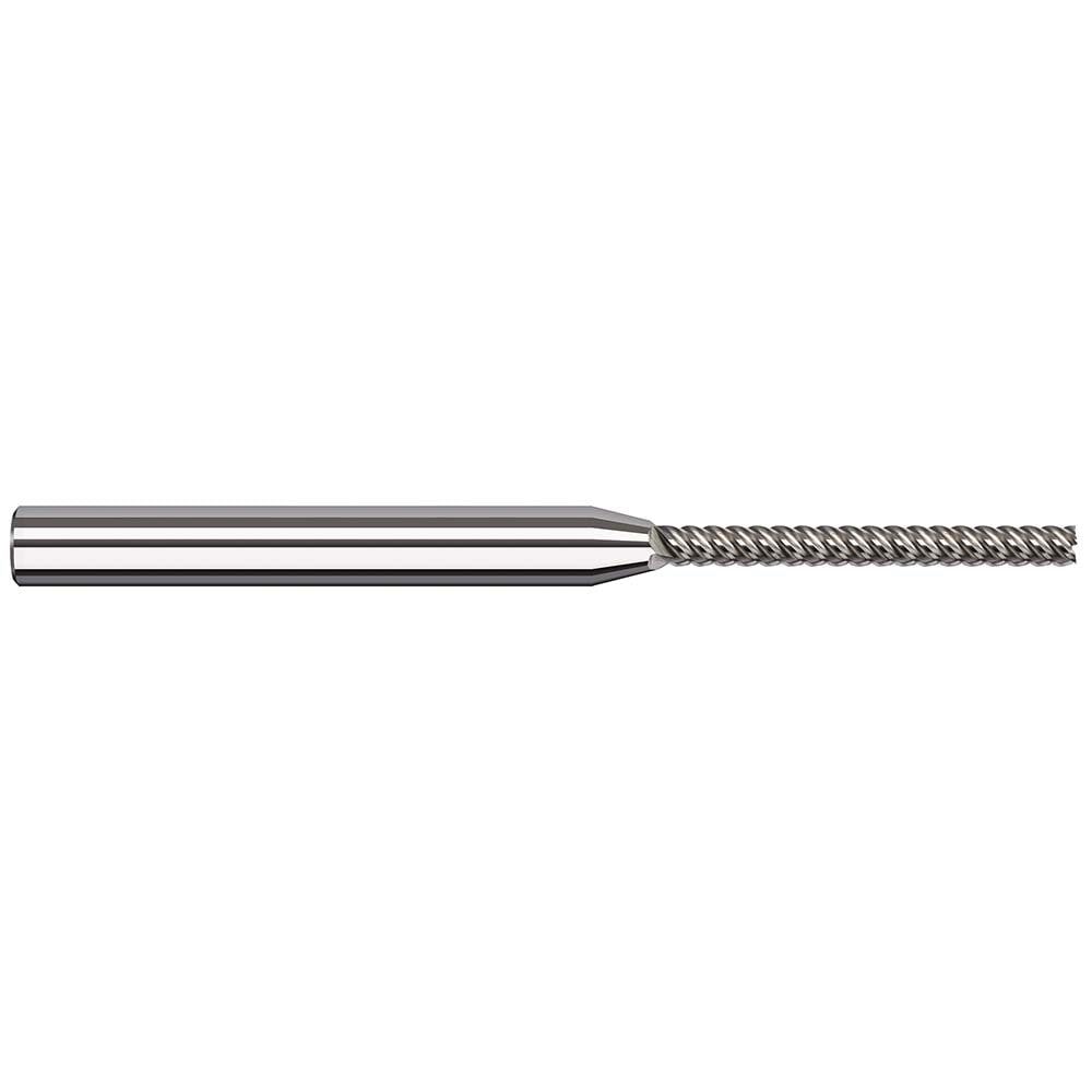 Square End Mill: 1/16'' Dia, 5/8'' LOC, 1/8'' Shank Dia, 2-1/2'' OAL, 5 Flutes, Solid Carbide