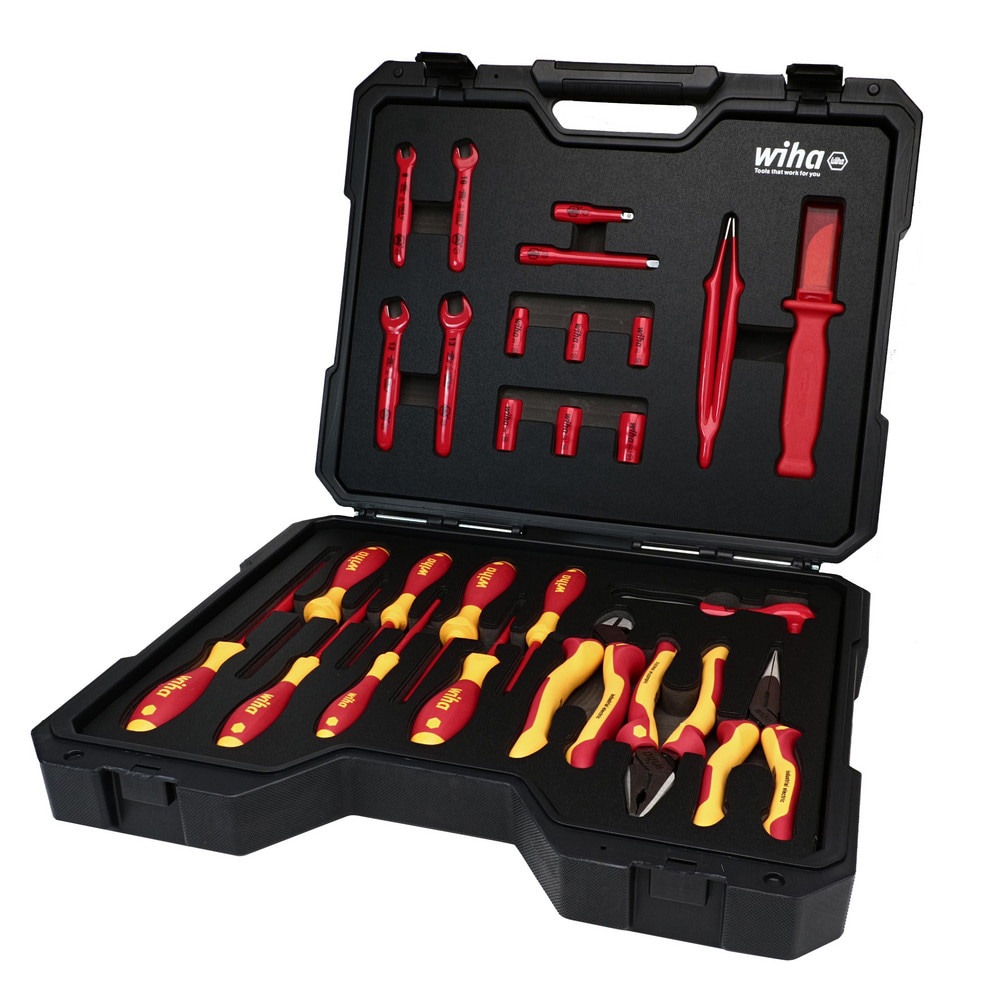 Combination Hand Tool Sets; Set Type: Insulated; Hybrid & EV Kit ; Number Of Pieces: 26 ; Measurement Type: 1/4; Metric; Torx ; Tool Finish: Insulated ; Container Type: Blow Molded Case