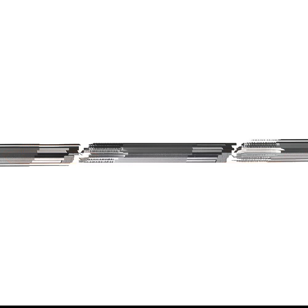 Spiral Point Tap: 3/8-24 UNF, 3 Flutes, Plug Chamfer, 2B Class of Fit, High-Speed Steel, Bright/Uncoated