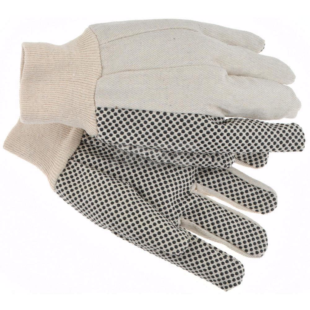 Work Gloves: PRO-SAFE Size Universal, PVC-Coated Cotton Canvas, General Purpose