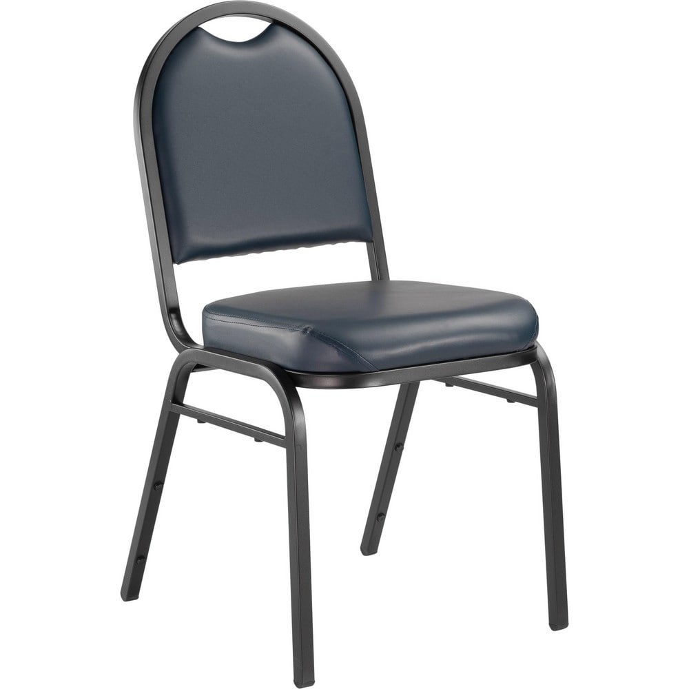 Pack of (4), Vinyl Blue Stacking Chairs