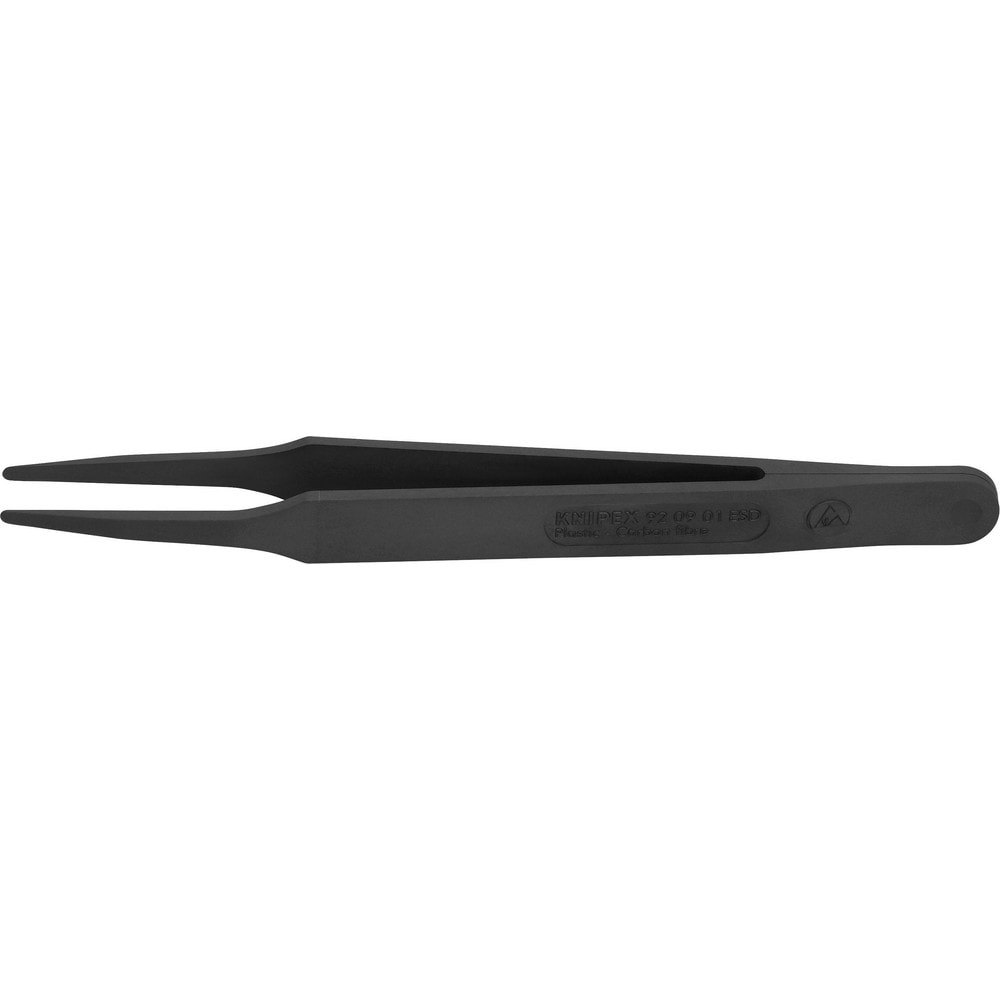 Tweezers; Tweezer Type: ESD Safe ; Pattern: Serrated Blunt Tip ; Material: Plastic ; Tip Type: Blunt ; Tip Shape: Round ; Overall Length (Inch): 4-1/2