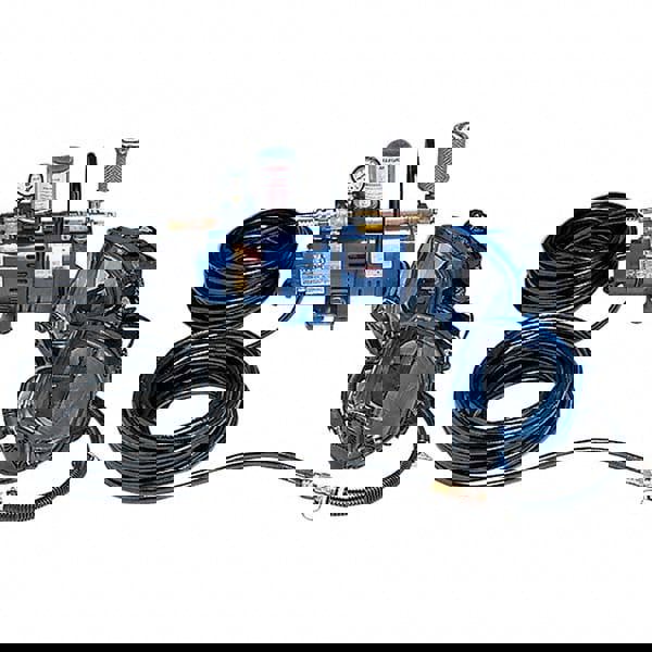 SAR Hood: (2) 50' Hoses, (2) Hoods, Breathing Air Pump