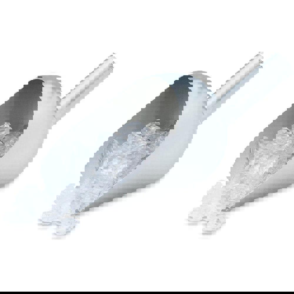 52 oz Silver Stainless Steel Round Bottom Scoop