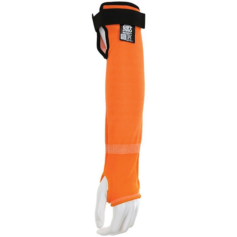 Cut & Puncture-Resistant Sleeve: Size Universal, HPPE, High-Visibility Orange, ANSI Cut A5