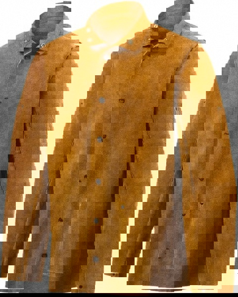 Welding Jacket: Size 3X-Large, Cowhide, Snaps Closure