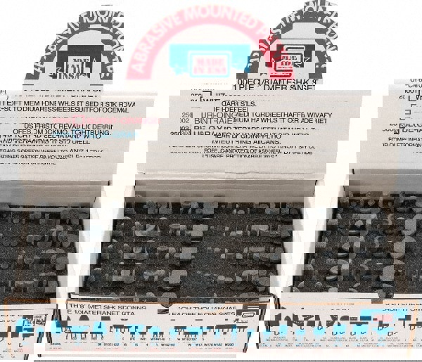 100 Piece Aluminum Oxide Vitrified Mounted Stone Abrasive Point Set