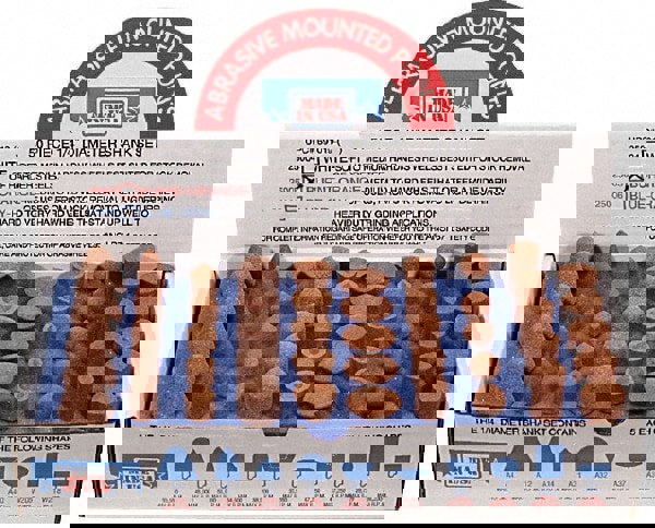 100 Piece Aluminum Oxide Vitrified Mounted Stone Abrasive Point Set