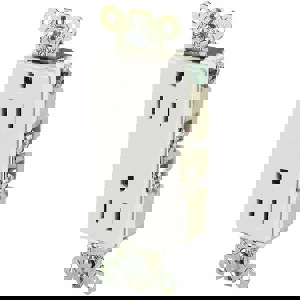 Straight Blade Duplex Receptacle: NEMA 5-15R, 15 Amps, Grounded