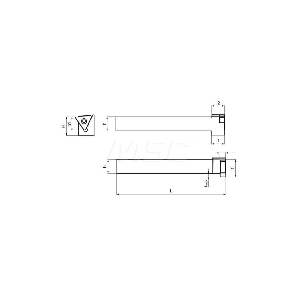 Guhring GH305.0500.500.90.04.R.IK External Right Hand Face Grooving 90 Deg Offset Thru Coolant Holder 1/2