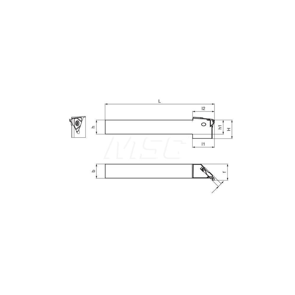 Guhring GH305.0500.500.45.04.R.IK External Right Hand NonFace Grooving 45 Deg Offset Thru Coolant Holder 1/2