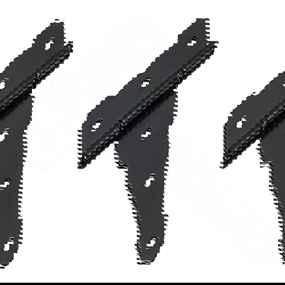 Tee Hinges; Finish/Coating: Black ; Hinge Material: Steel ; Range Of Motion: 180 ; Load Capacity: 15 ; Door Leaf Height: 4in ; Number Of Mounting Holes: 6.000