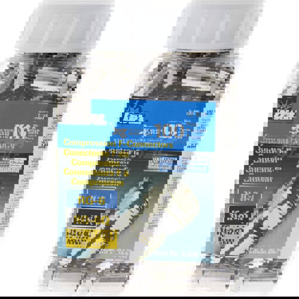 Coaxial Connectors; Connector Type: Compression ; Termination Method: Compression ; Compatible Coaxial Type: RG6 ; Impedance (Ohms): 75 ; Body Orientation: Straight ; UNSPSC Code: 39121414