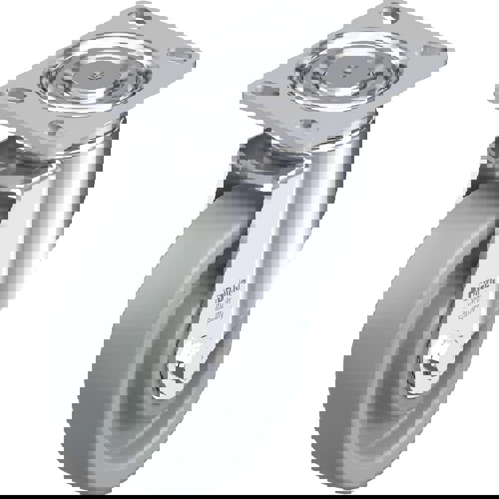 Top Plate Casters; Mount Type: Plate ; Number of Wheels: 1.000 ; Wheel Diameter (Inch): 4 ; Wheel Material: Synthetic ; Wheel Width (Inch): 1-3/16 ; Wheel Color: Dark Gray