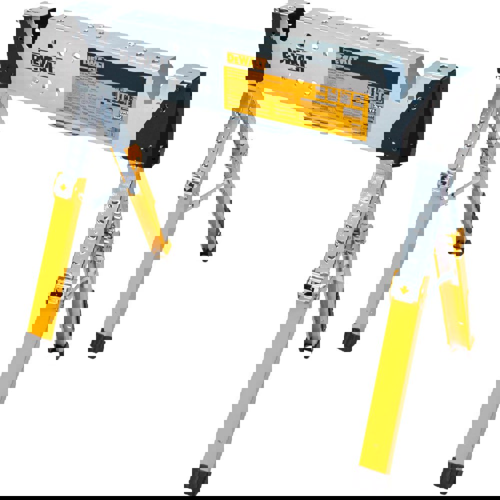 Stationary Work Benches, Tables; Bench Style: Sawhorse ; Leg Style: Folding with Adjustable Height Glides ; Color: Silver; Yellow ; Finish: Powder Coated; Galvanized ; Width (Inch): 5-1/2 ; UNSPSC Code: 33.0