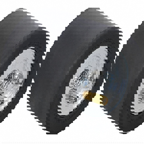 90mm Wheel OD, 100mm Wheel Width, 7,000 RPM, Aluminum, Pneumatic Wheel with Hub