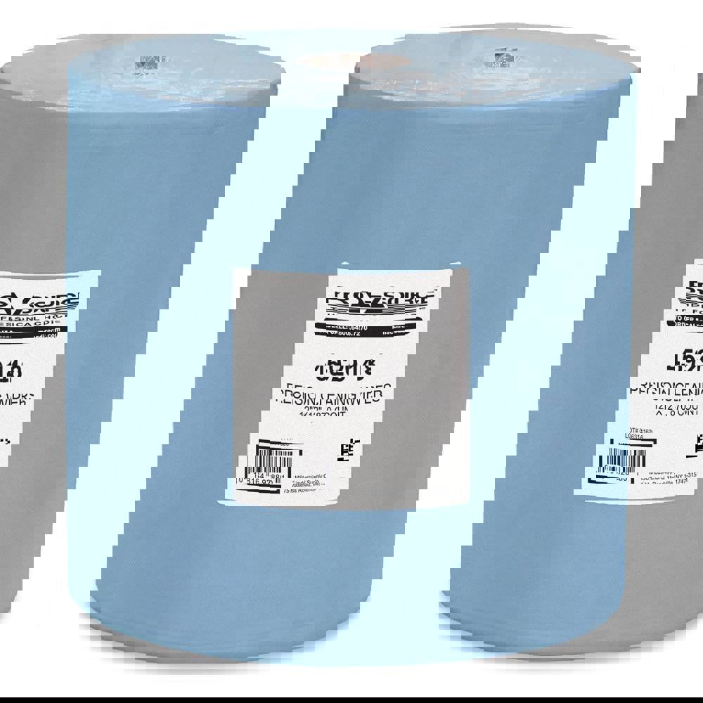 Precision Cleaning Wipers: Roll, Dry, Blue, 870 Ct