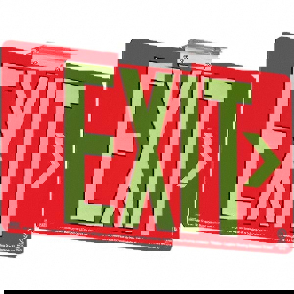 Illuminated Exit Signs; Number of Faces: 1 ; Letter Color: Photoluminescent ; Housing Material: Polyethylene ; Housing Color: Red ; Voltage: 120 V ; Battery Type: No Battery Backup
