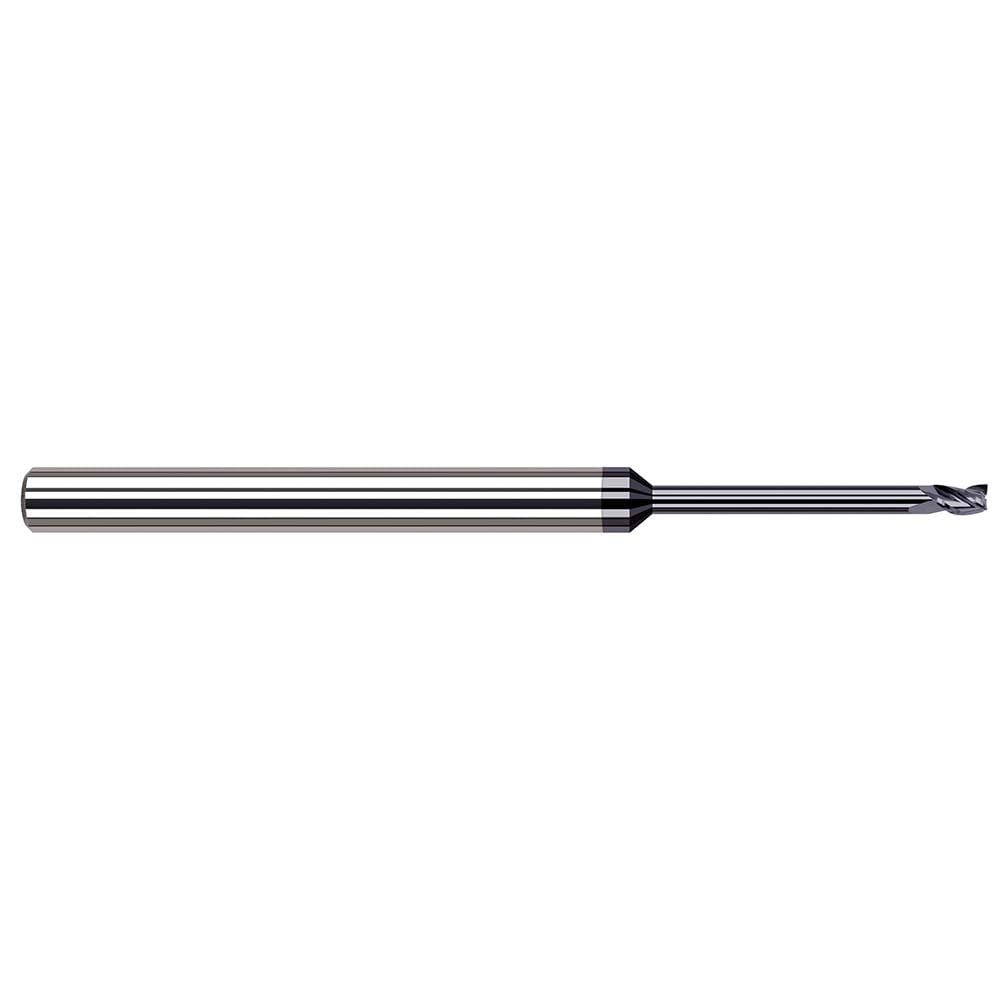 Square End Mill: 3/32'' Dia, 9/64'' LOC, 1/8'' Shank Dia, 2-1/2'' OAL, 3 Flutes, Solid Carbide