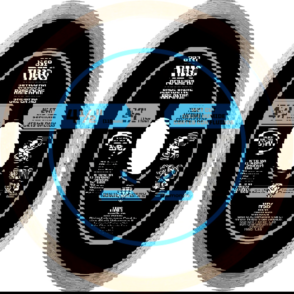 Wet & Dry Cut Saw Blade: 4-1/2