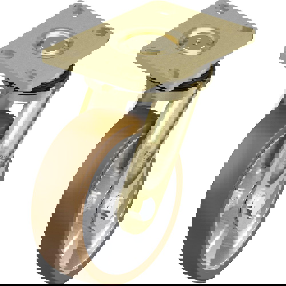 Top Plate Casters; Mount Type: Plate ; Number of Wheels: 1.000 ; Wheel Diameter (Inch): 6 ; Wheel Material: Polyurethane ; Wheel Width (Inch): 2 ; Wheel Color: Blue