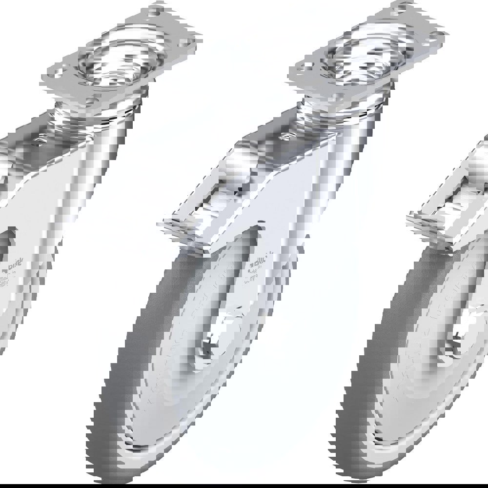 Top Plate Casters; Mount Type: Plate ; Number of Wheels: 1.000 ; Wheel Diameter (Inch): 8 ; Wheel Material: Polyurethane ; Wheel Width (Inch): 2 ; Wheel Color: Blue