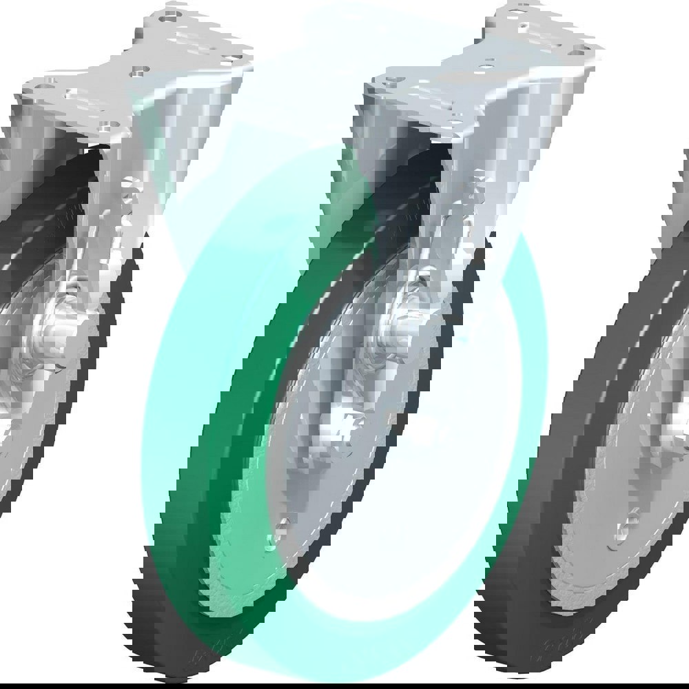 Top Plate Casters; Mount Type: Plate ; Number of Wheels: 1.000 ; Wheel Diameter (Inch): 8 ; Wheel Material: Polyurethane ; Wheel Width (Inch): 2 ; Wheel Color: Light Brown