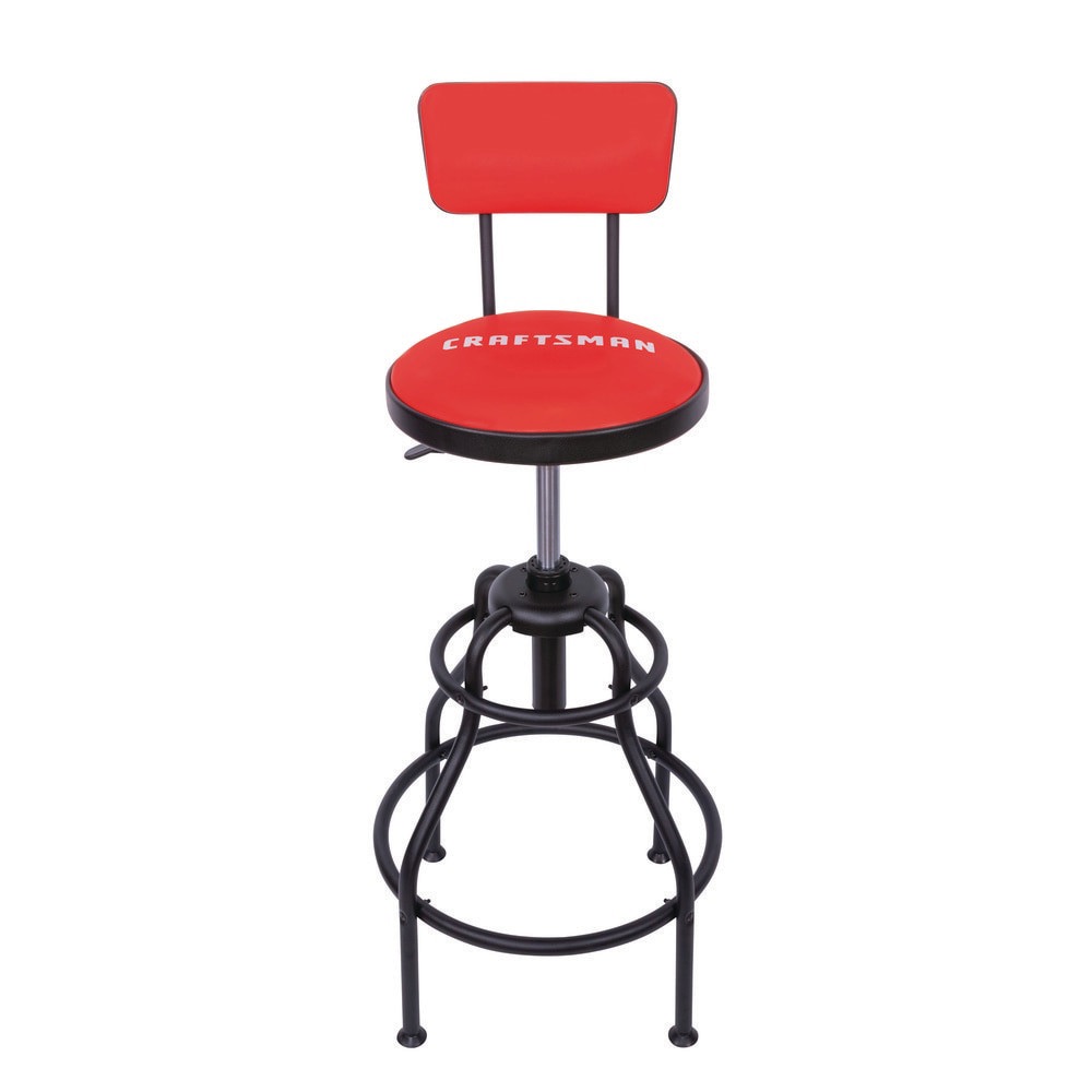 Adjustable Height Workshop Stool with Back