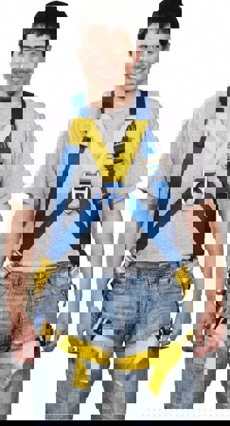 Fall Protection Harnesses: 350 Lb, Quick-Connect Style, Size Universal, Polyester, Back Front & Side