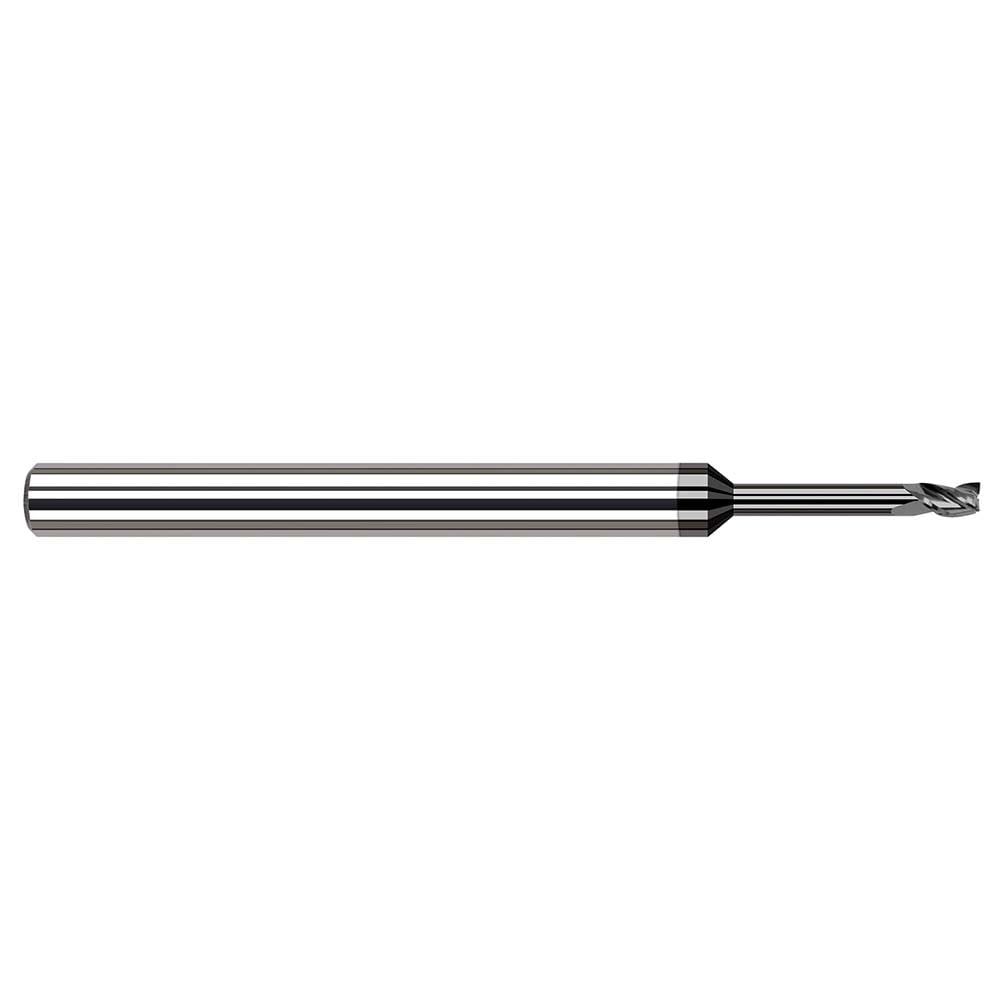 Square End Mill: 3/32'' Dia, 0.139'' LOC, 1/8'' Shank Dia, 2-1/2'' OAL, 3 Flutes, Solid Carbide