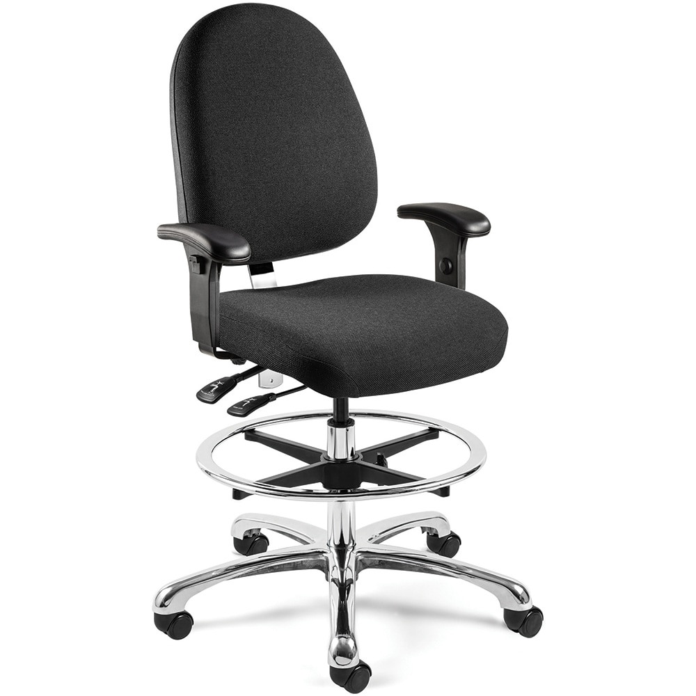Task Chair: Olefin, Adjustable Height, Black