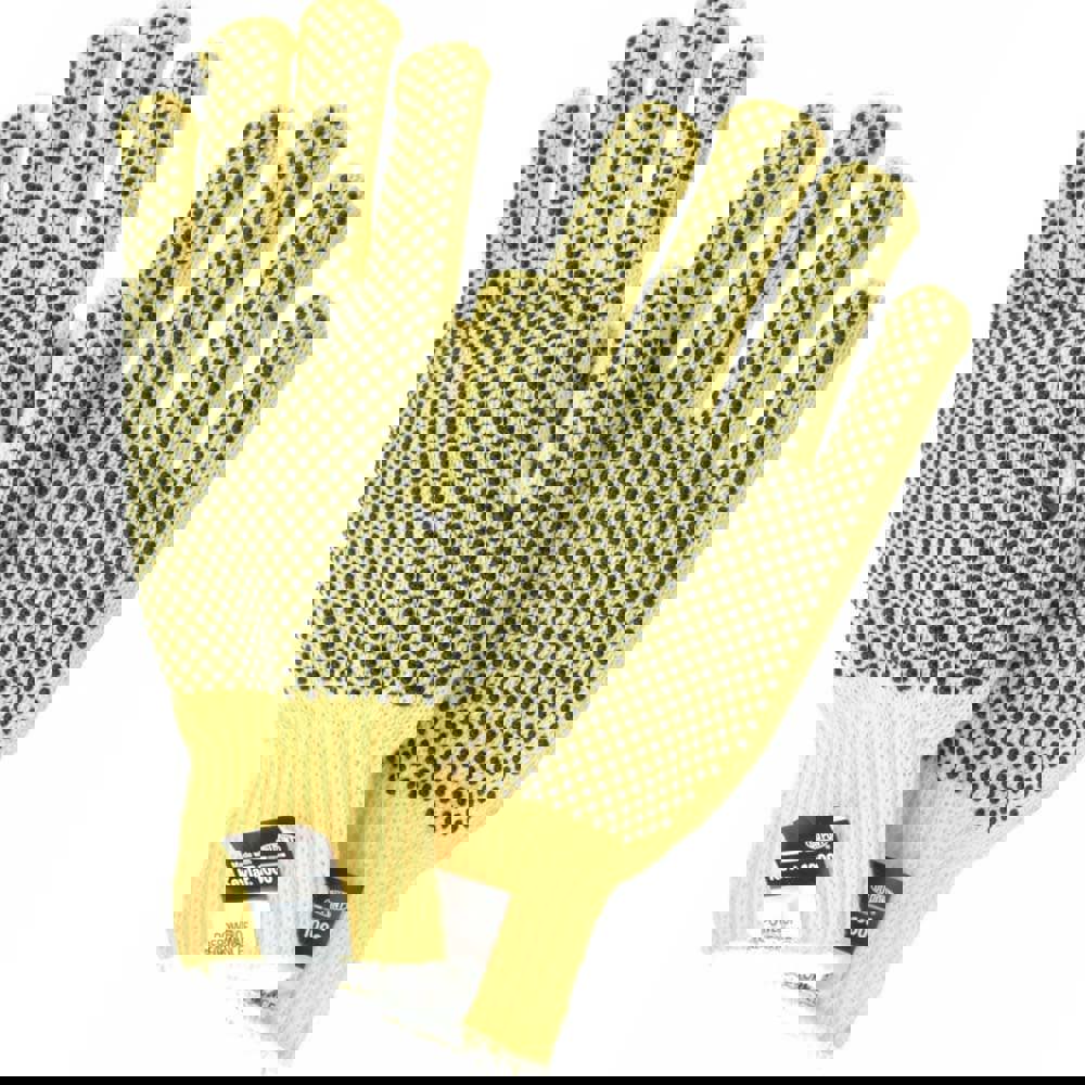 Cut-Resistant Gloves: Size L, ANSI Cut A4, Polyvinylchloride, Kevlar