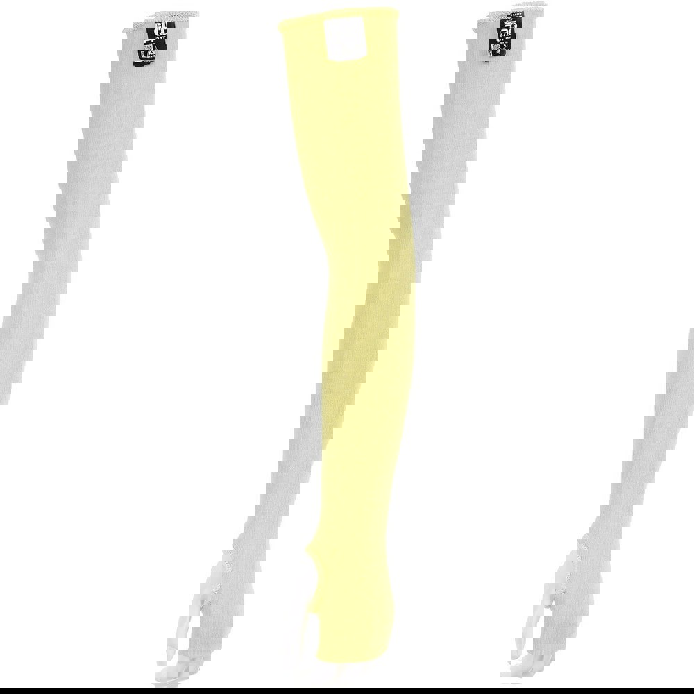 Cut & Puncture-Resistant Sleeve: Size Universal, Kevlar, Yellow, ANSI Cut A3