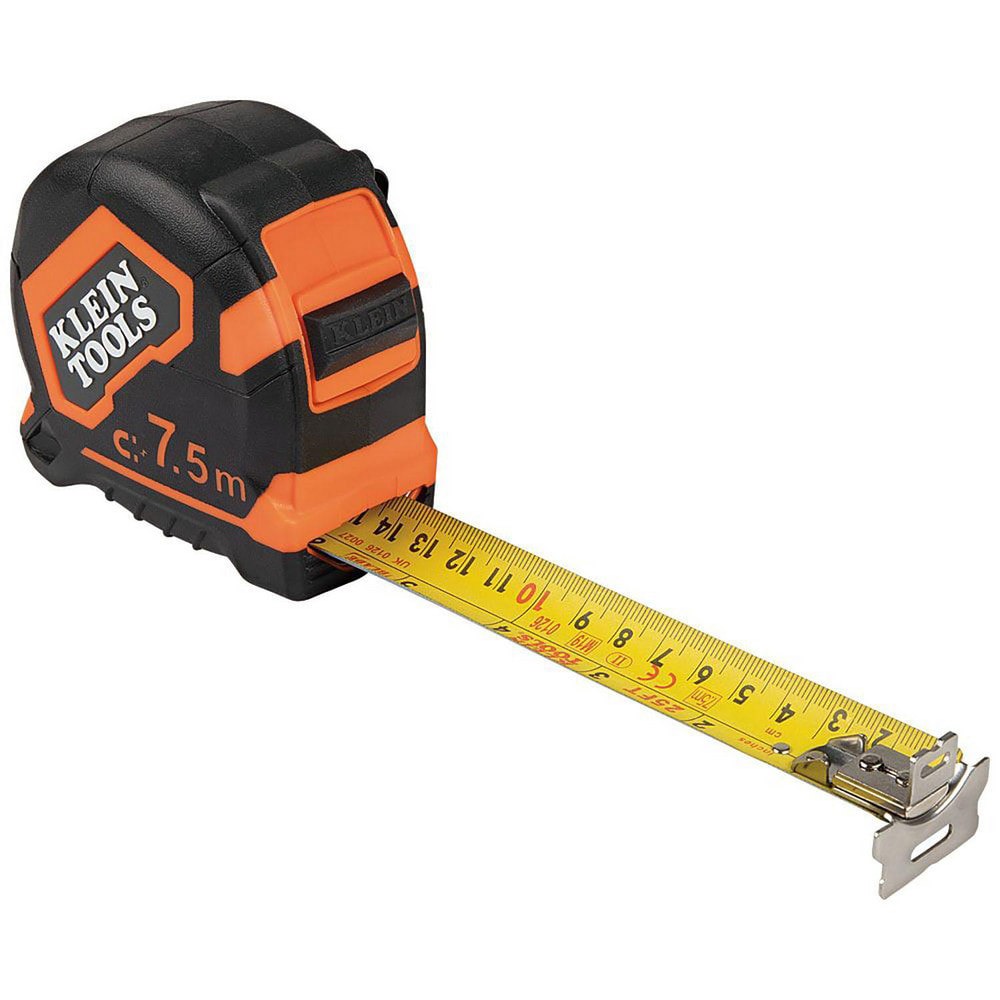 Tape Measures; Length Ft.: 25.000 ; Length (Meters): 7.500 ; Graduation (Inch): 1/16 ; Graduation: 1.00 (mm); Blade Material: Steel ; Standout Length (Meters): 4.00