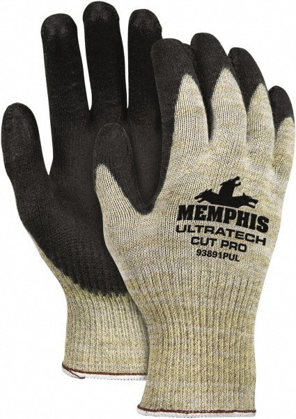 Cut, Puncture & Abrasion-Resistant Gloves: UltraTech 93891PU, Size X-Large, ANSI Cut A4, ANSI Puncture 3, Stainless Steel Lined, Kevlar