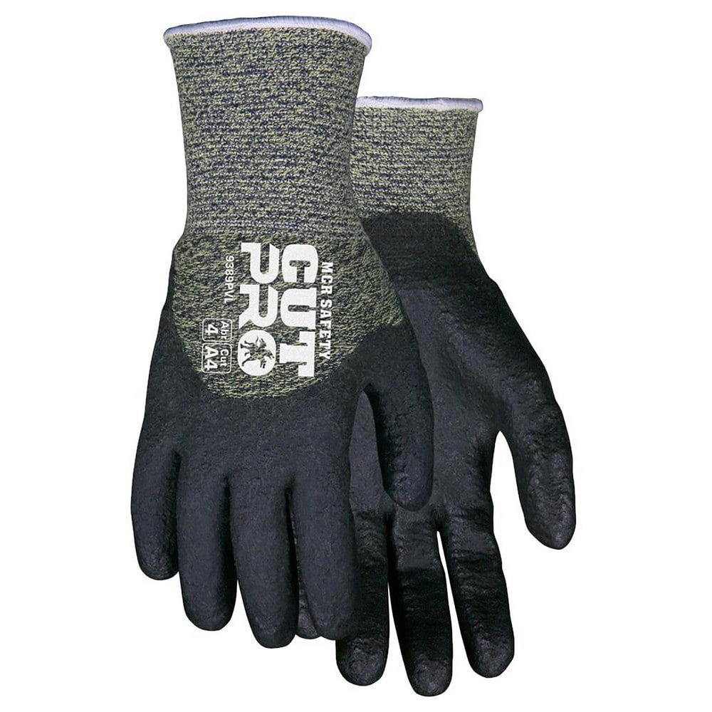 Cut, Puncture & Abrasion-Resistant Gloves: Memphis 9389PV, Size Large, ANSI Cut A4, ANSI Puncture 2, Latex, Kevlar