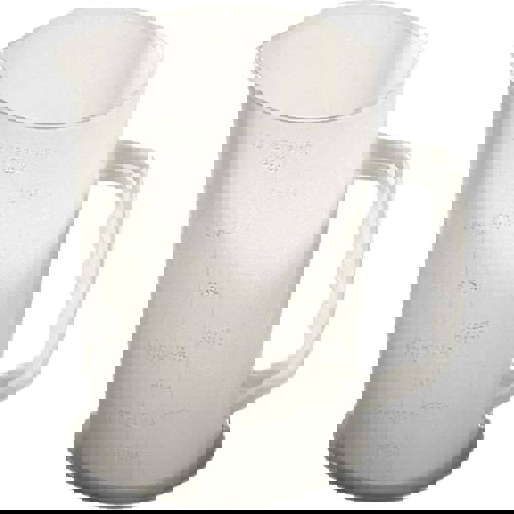 Beakers & Pipettes; Beaker Type: Pitcher ; Volume Capacity: 155.0 ; Material: Polypropylene ; Maximum Temperature: 2120F ; Labware Transparency: Opaque ; Graduations: Yes