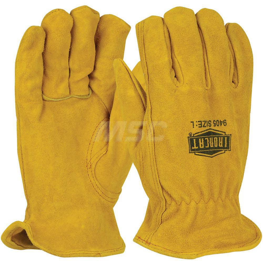 Welding Gloves: Size X-Large, Uncoated, Split Cowhide Leather, Construction Application